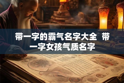 带一字的霸气名字大全 带一字女孩气质名字 带一字的霸气名字大全 带一字女孩气质名字