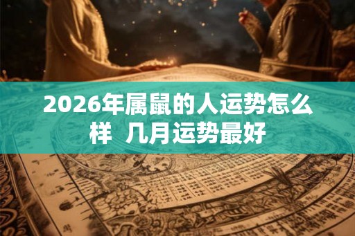 2026年属鼠的人运势怎么样  几月运势最好