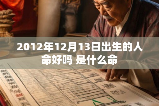 2012年12月13日出生的人命好吗 是什么命