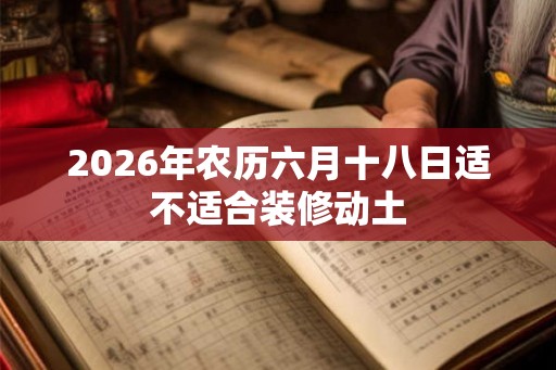 2026年农历六月十八日适不适合装修动土