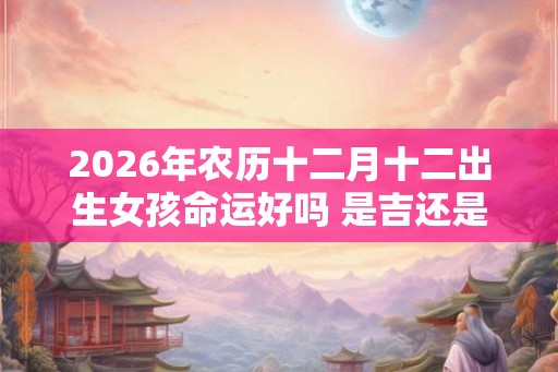 2026年农历十二月十二出生女孩命运好吗 是吉还是凶