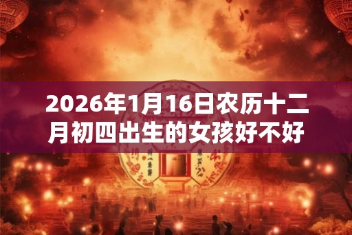 2026年1月16日农历十二月初四出生的女孩好不好 2026年1月16日农历十二月初四出生的女孩好不好