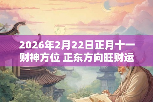 2026年2月22日正月十一财神方位 正东方向旺财运