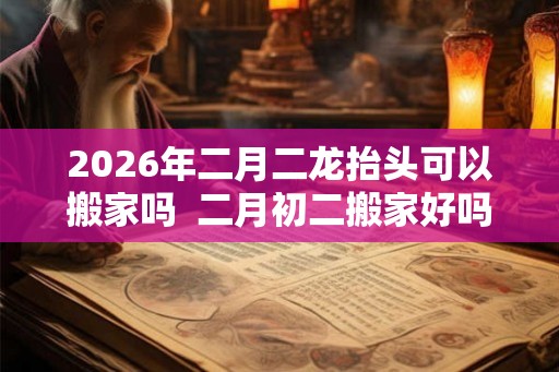 2026年二月二龙抬头可以搬家吗  二月初二搬家好吗