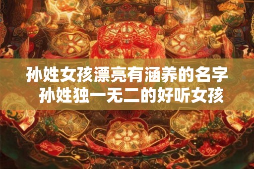 孙姓女孩漂亮有涵养的名字  孙姓独一无二的好听女孩名字