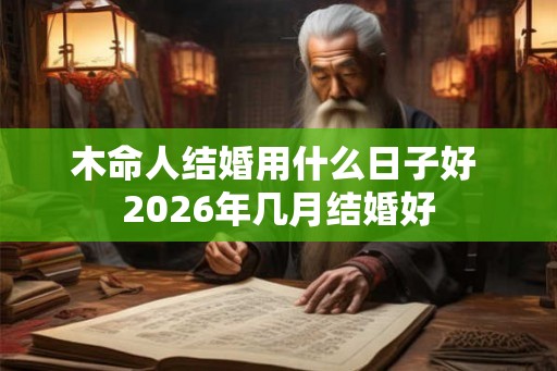 木命人结婚用什么日子好 2026年几月结婚好