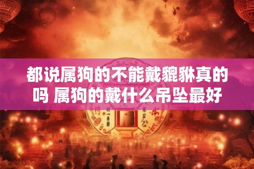 都说属狗的不能戴貔貅真的吗 属狗的戴什么吊坠最好 都说属狗的不能戴貔貅真的吗 属狗的戴什么吊坠最好