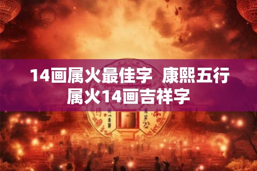 14画属火最佳字  康熙五行属火14画吉祥字