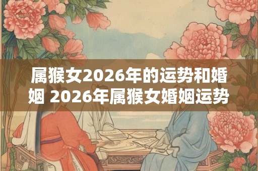 属猴女2026年的运势和婚姻 2026年属猴女婚姻运势如何