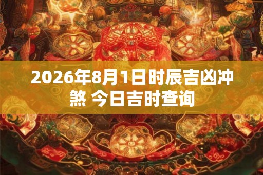 2026年8月1日时辰吉凶冲煞 今日吉时查询