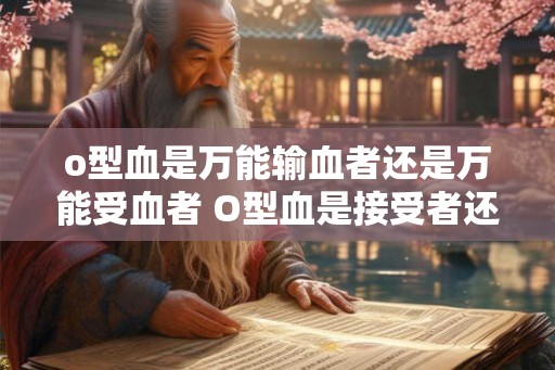o型血是万能输血者还是万能受血者 O型血是接受者还是供者 o型血是万能输血者还是万能受血者 O型血是接受者还是供者