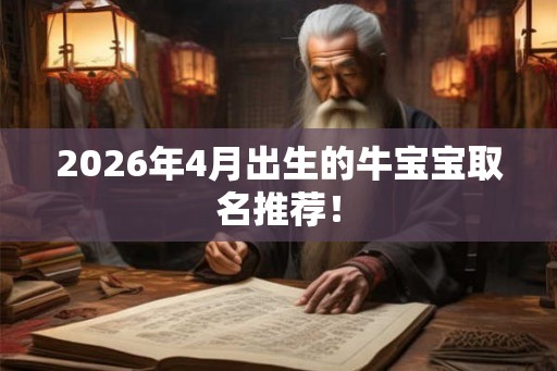 2026年4月出生的牛宝宝取名推荐！