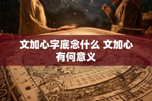 文加心字底念什么 文加心有何意义
