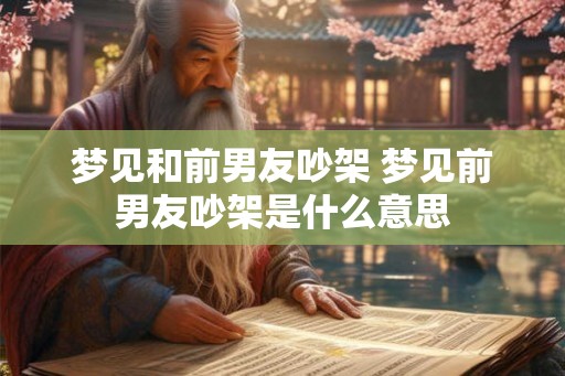 梦见和前男友吵架 梦见前男友吵架是什么意思 梦见和前男友吵架 梦见前男友吵架是什么意思