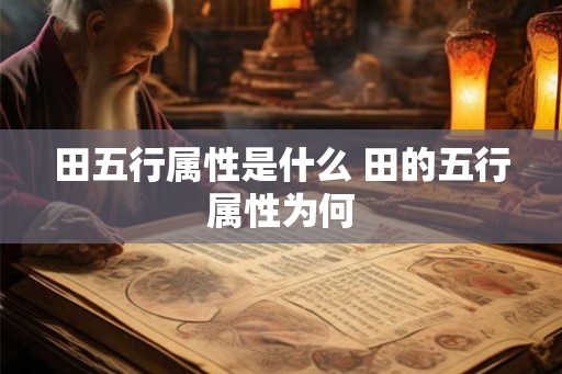 田五行属性是什么 田的五行属性为何
