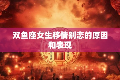双鱼座女生移情别恋的原因和表现
