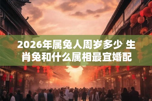 2026年属兔人周岁多少 生肖兔和什么属相最宜婚配
