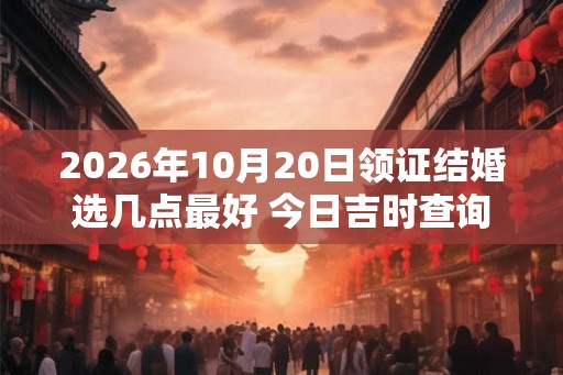 2026年10月20日领证结婚选几点最好 今日吉时查询 2026年10月20日领证结婚选几点最好 今日吉时查询