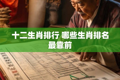 十二生肖排行 哪些生肖排名最靠前 十二生肖排行 哪些生肖排名最靠前