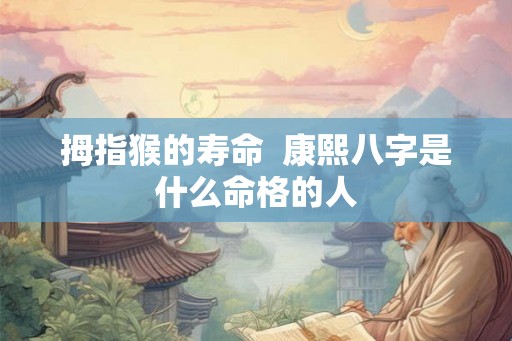拇指猴的寿命  康熙八字是什么命格的人