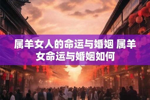 属羊女人的命运与婚姻 属羊女命运与婚姻如何