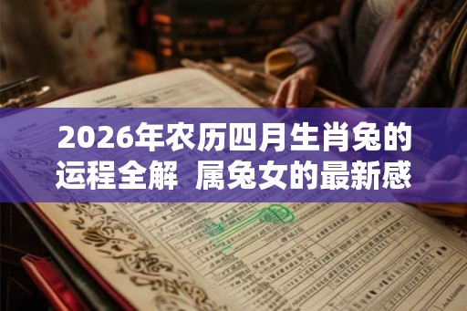 2026年农历四月生肖兔的运程全解  属兔女的最新感情运势