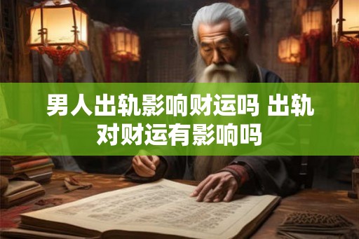 男人出轨影响财运吗 出轨对财运有影响吗