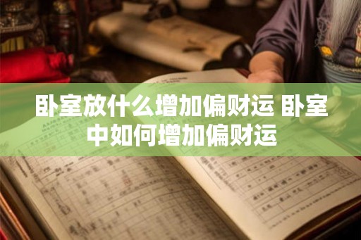 卧室放什么增加偏财运 卧室中如何增加偏财运