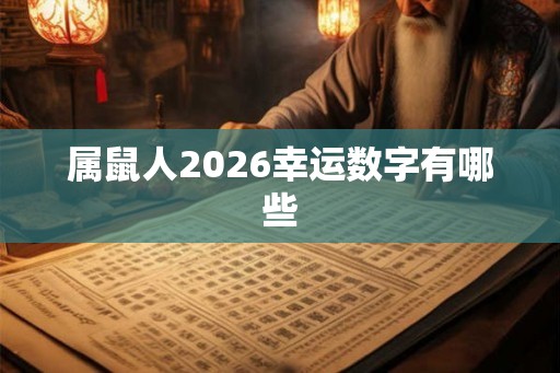 属鼠人2026幸运数字有哪些