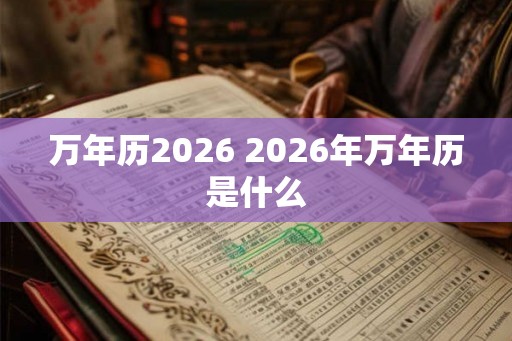 万年历2026 2026年万年历是什么