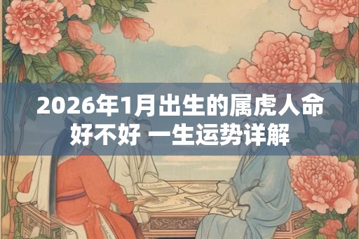 2026年1月出生的属虎人命好不好 一生运势详解