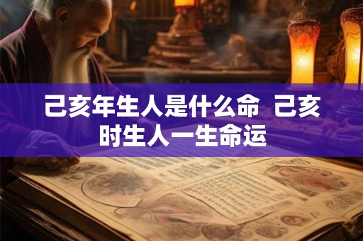 己亥年生人是什么命 己亥时生人一生命运 己亥年生人是什么命 己亥时生人一生命运