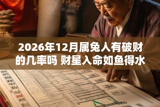 2026年12月属兔人有破财的几率吗 财星入命如鱼得水