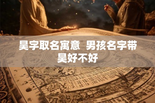 昊字取名寓意  男孩名字带昊好不好