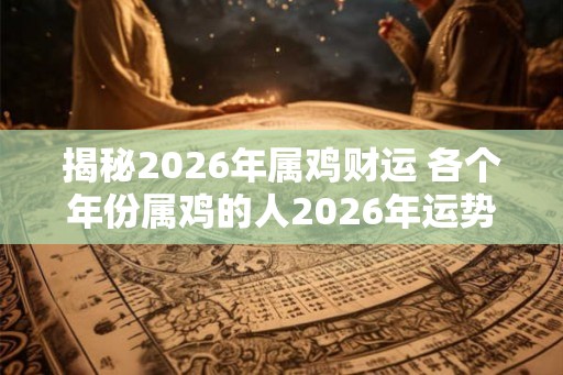 揭秘2026年属鸡财运 各个年份属鸡的人2026年运势