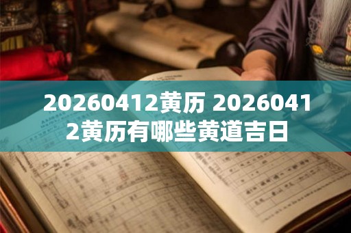 20260412黄历 20260412黄历有哪些黄道吉日