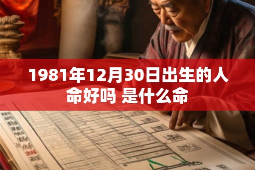 1981年12月30日出生的人命好吗 是什么命 1981年12月30日出生的人命好吗 是什么命