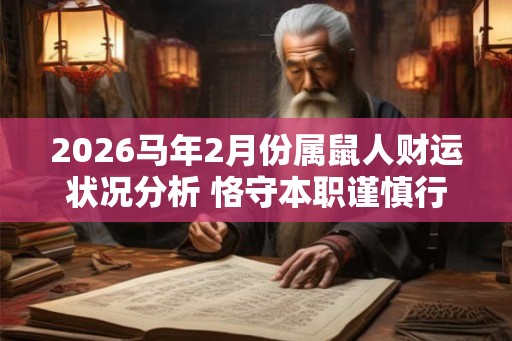 2026马年2月份属鼠人财运状况分析 恪守本职谨慎行事