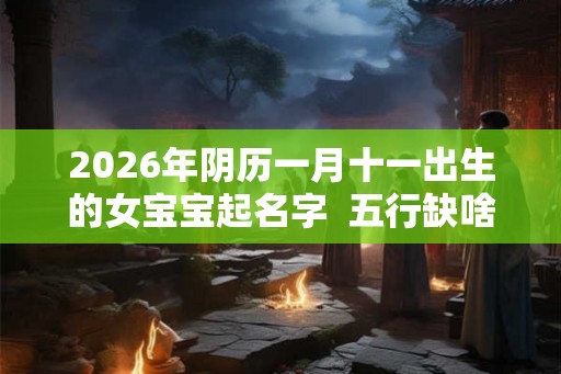2026年阴历一月十一出生的女宝宝起名字  五行缺啥