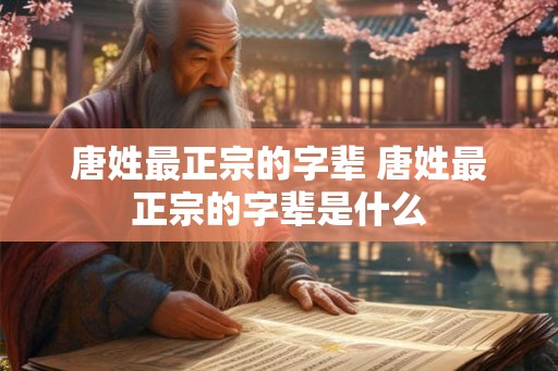 唐姓最正宗的字辈 唐姓最正宗的字辈是什么