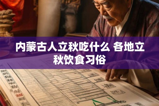 内蒙古人立秋吃什么 各地立秋饮食习俗