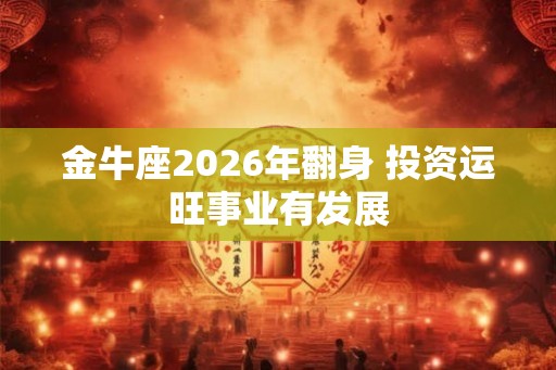 金牛座2026年翻身 投资运旺事业有发展
