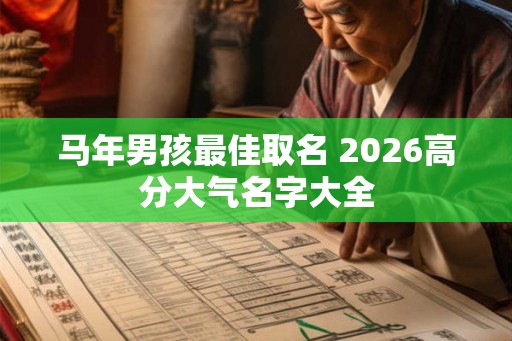 马年男孩最佳取名 2026高分大气名字大全