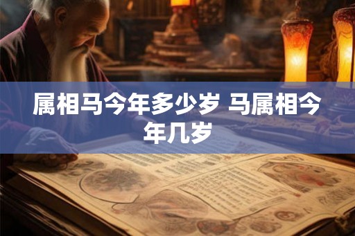 属相马今年多少岁 马属相今年几岁