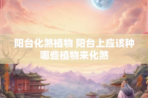 阳台化煞植物 阳台上应该种哪些植物来化煞