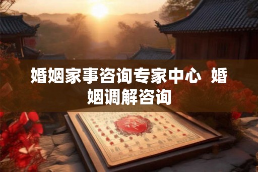 婚姻家事咨询专家中心  婚姻调解咨询