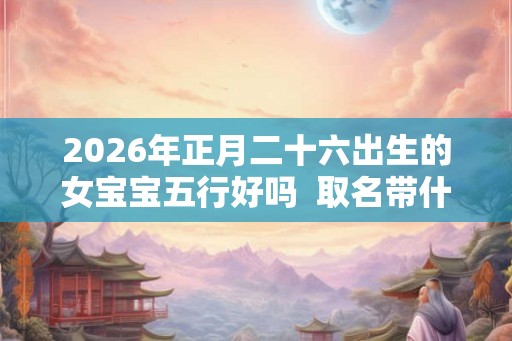 2026年正月二十六出生的女宝宝五行好吗  取名带什么字比较好
