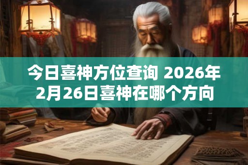 今日喜神方位查询 2026年2月26日喜神在哪个方向 今日喜神方位查询 2026年2月26日喜神在哪个方向