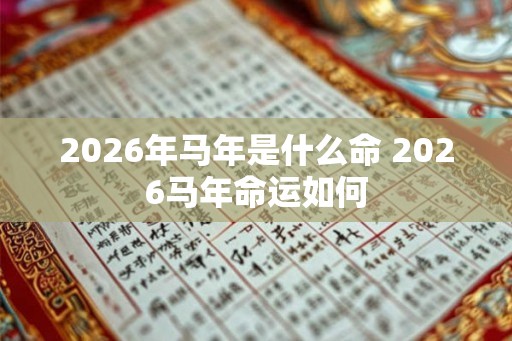 2026年马年是什么命 2026马年命运如何