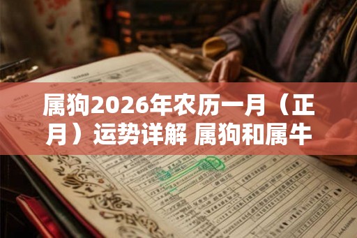 属狗2026年农历一月(正月)运势详解 属狗和属牛合不合 属狗2026年农历一月(正月)运势详解 属狗和属牛合不合